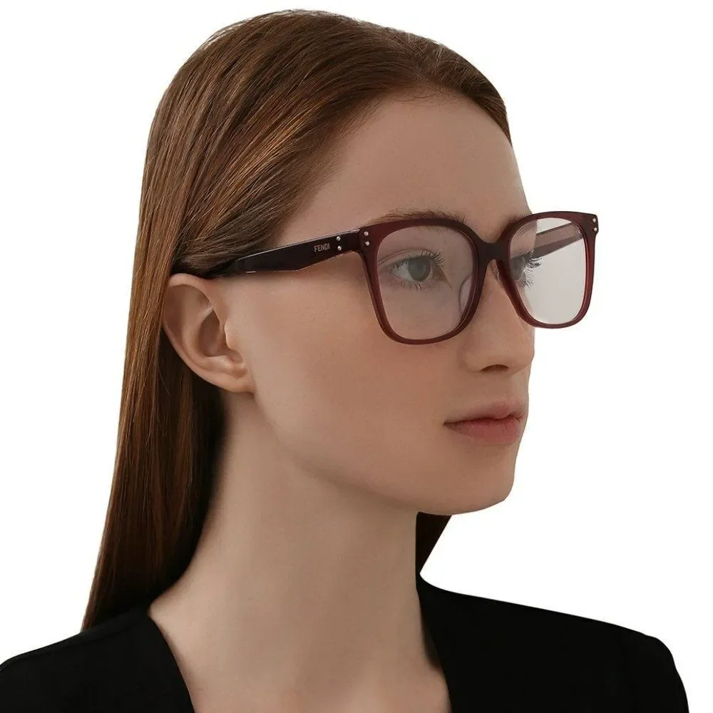 NEW Fendi FE50004I 052 Havana Square Women Eyeglasses FE 50004I